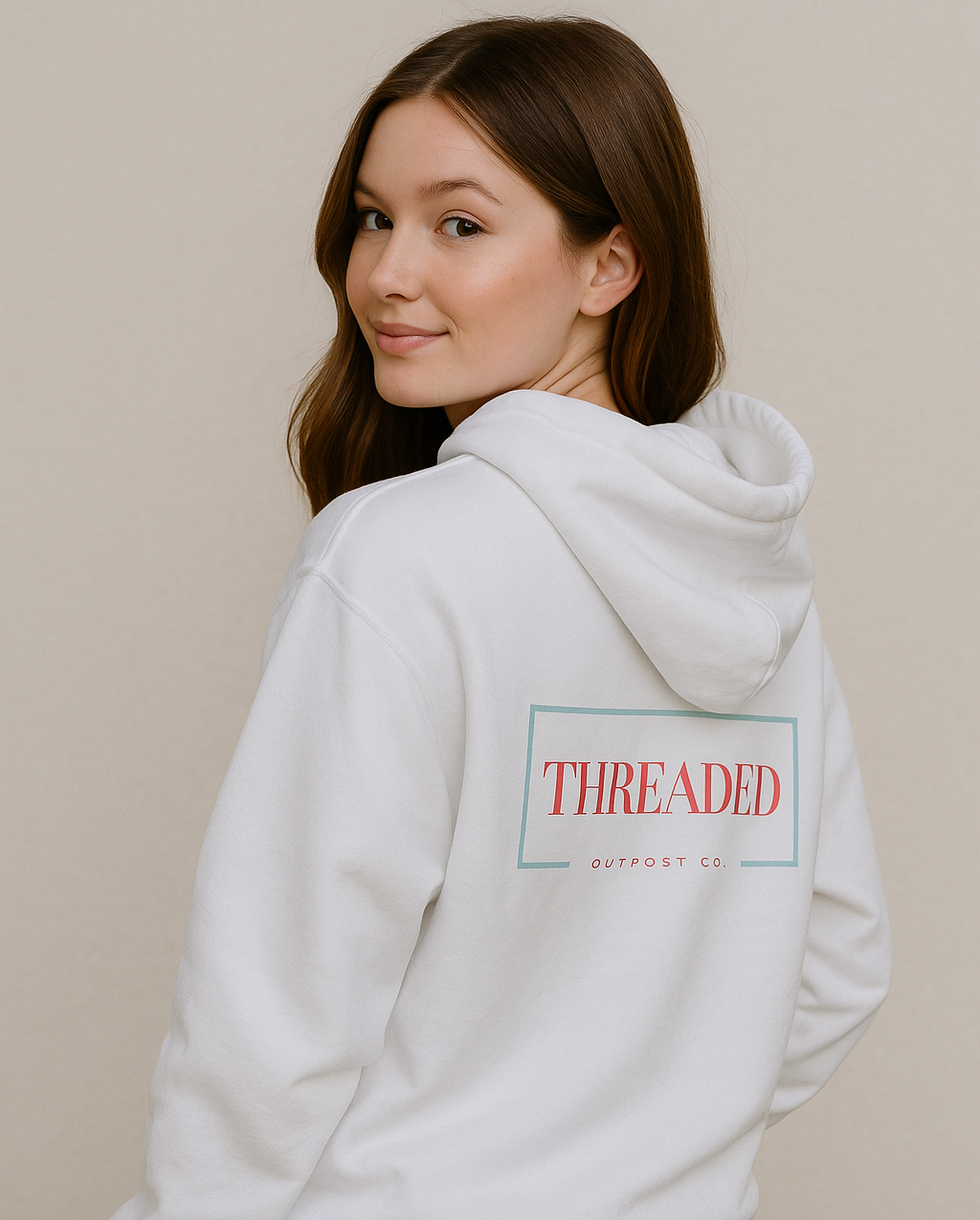 Sheep Hoodie - Red and White Gingham Threads