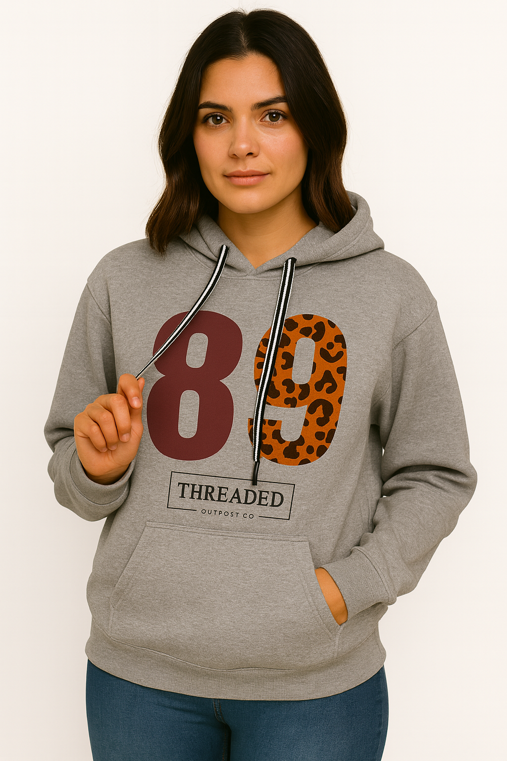 Threaded '89 Hoodie - Black and White Striped Threads