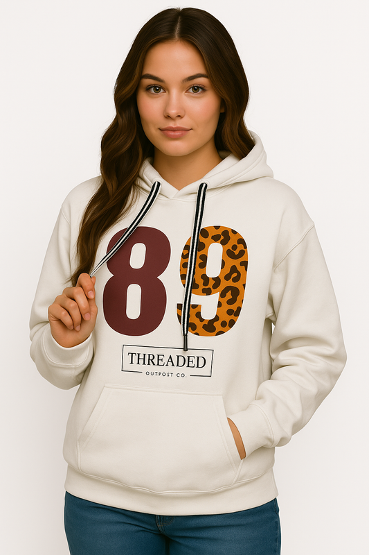 Threaded '89 Hoodie - Black and White Striped Threads