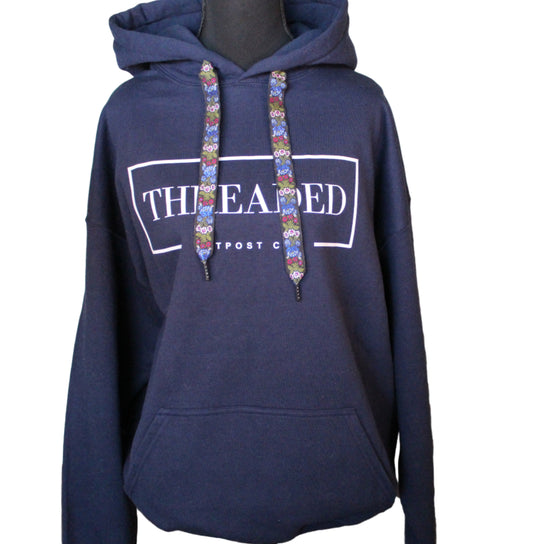 Navy OG Threaded Hoodie - Floral Threads