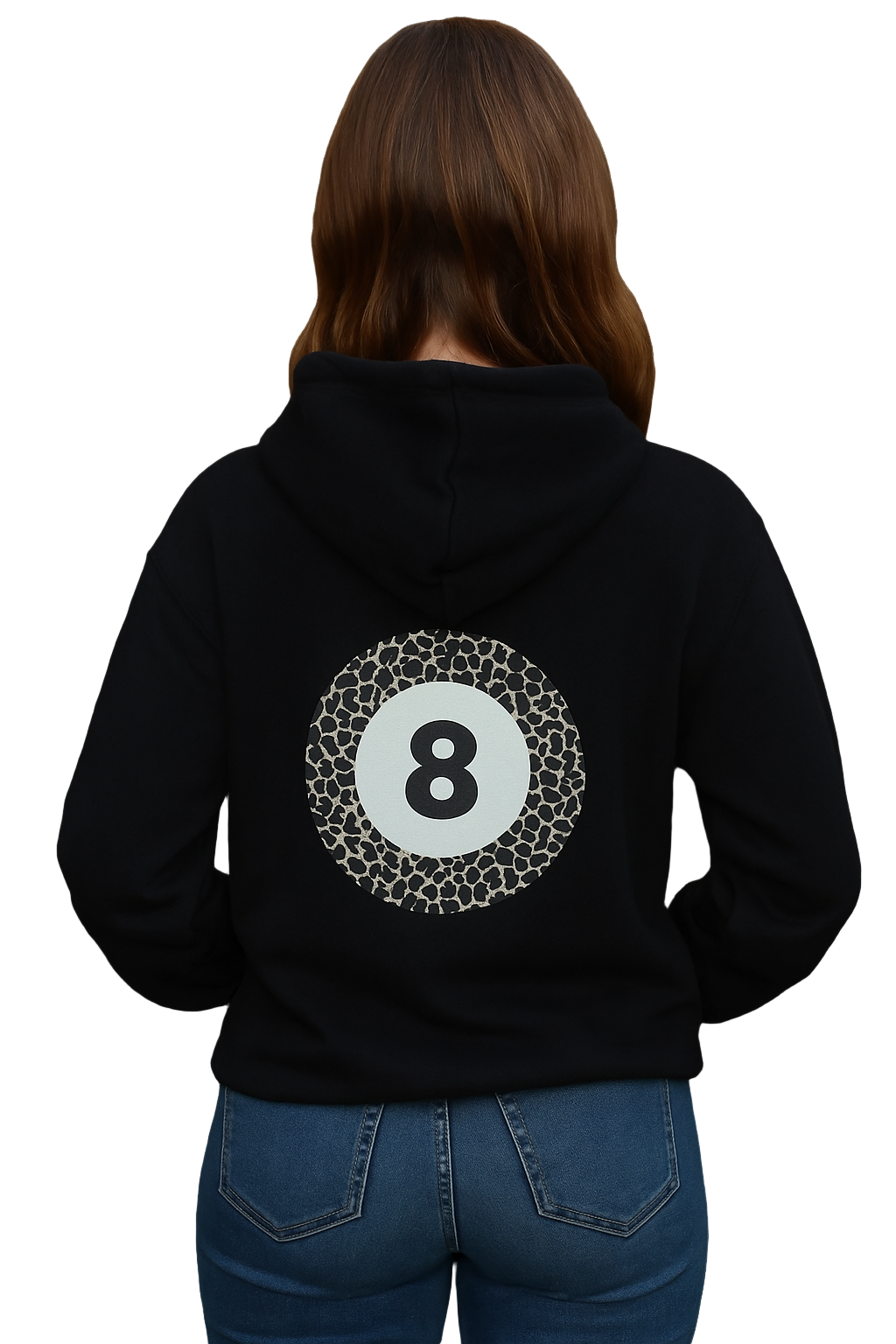 8 Ball Hoodie - Black and White Gingham Threads