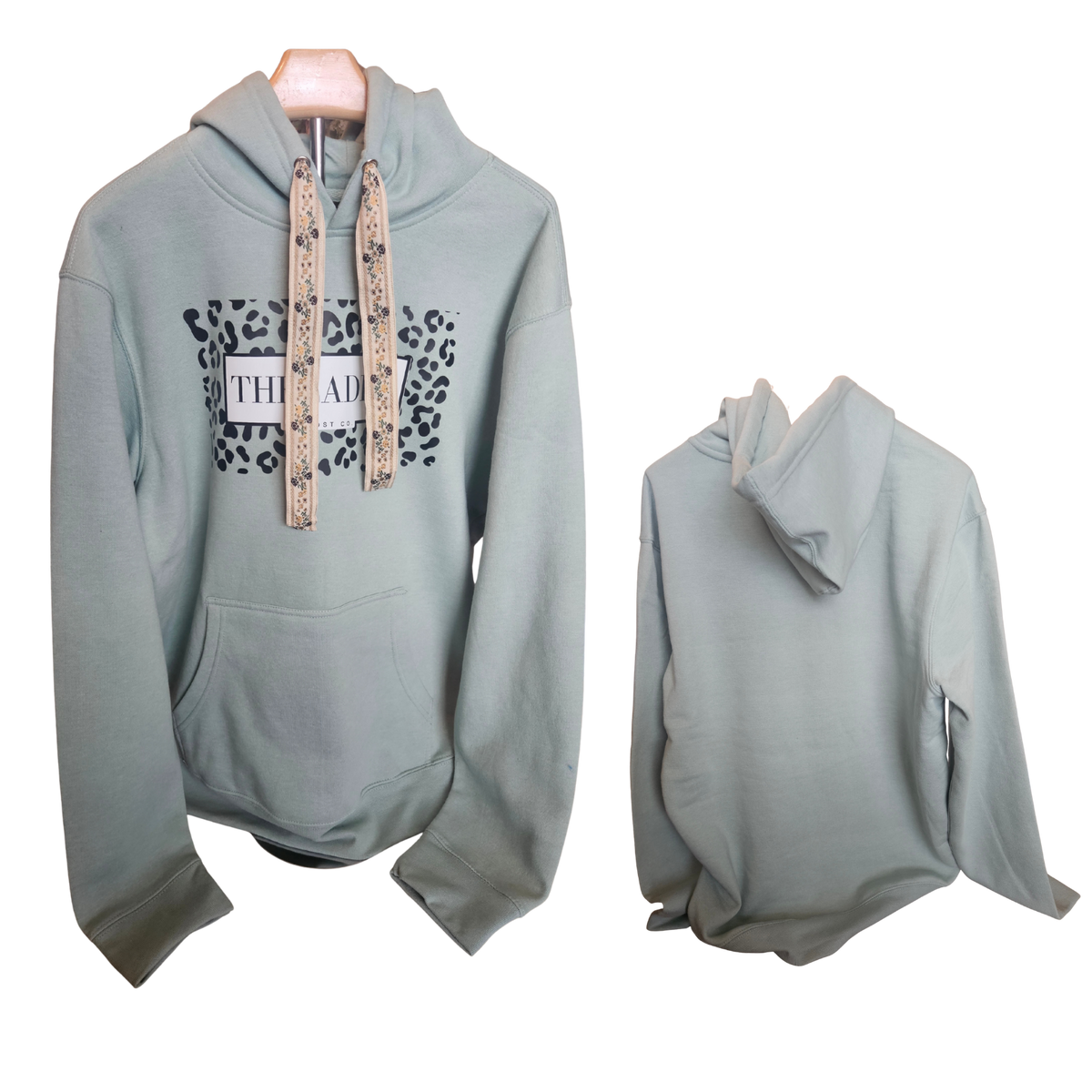 Cheetah Print Threaded Logo - Cream Floral Threads